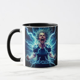 Superhero Electric Power With Quote Tasse