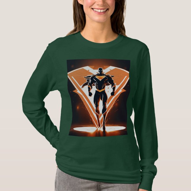 Superhero Emblem Long Sleeve T - Shirt (Vorderseite)