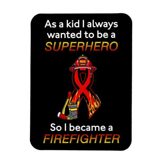 SUPERHERO...Feuerwehrmann Magnet (Vertikal)