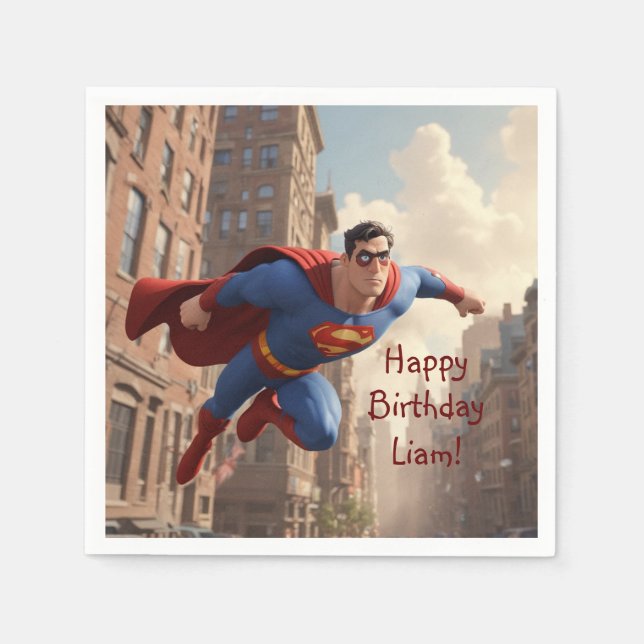 Superhero Flying Serviette (Vorderseite)