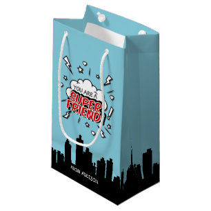 Superhero Friend Comic Valentine Cadeau Sac