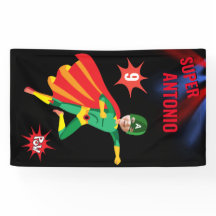 Superhero Fun Birthday Green Flying Boy Phantastis