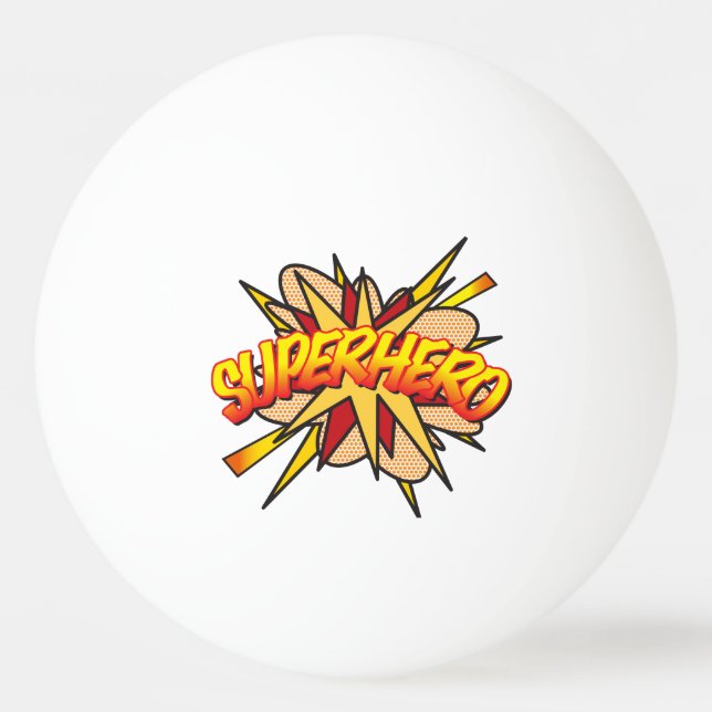 Superhero Funny Cool Modern Comic Book Tischtennisball (Vorderseite)