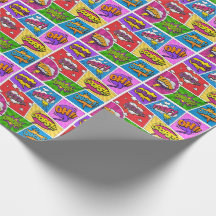 Superhero Gamer Comic Buchdesign Packpapier