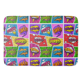 Superhero Gamer Comic Design Badematte