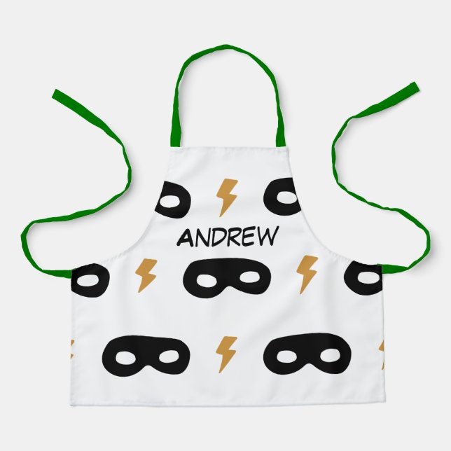 SUPERHERO garçons NOM tablier de cuisson comique (Recto)