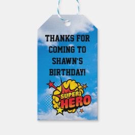 Superhero-Gastgeschenk-Tag Geschenkanhänger