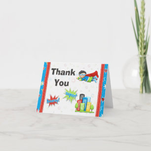 Superhero-Geburtstags-Party danken Ihnen Dankeskarte