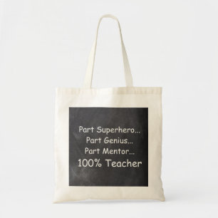 Superhero Genius Mentor Teacher Chalkboard Geschen Tragetasche