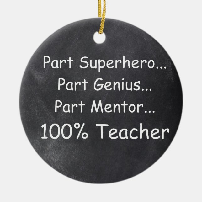 Superhero Genius Mentor Teacher Geschenk Idee Keramik Ornament (Vorne)