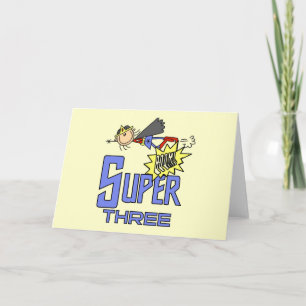 Superhero Girl 3. Geburtstag - Hemden und Geschenk Karte