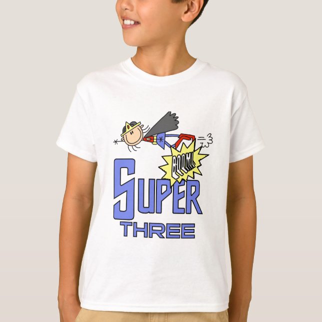 Superhero Girl 3e Anniversaire Tshirts et cadeaux (Devant)