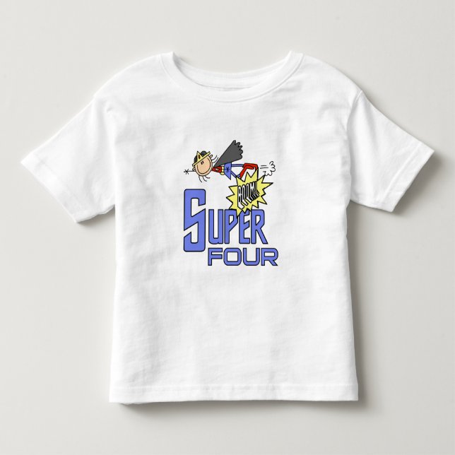 Superhero Girl 4th Birthday Tshirts et cadeaux (Devant)