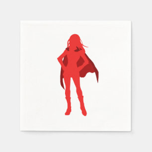 Superhero Girl Character Party Serviette