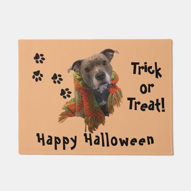 Superhero Halloween Pitbull Door Mat Fußmatte (Vorderseite)