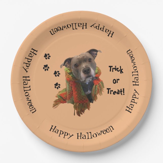 Superhero Halloween Pitbull Paper Teller (Vorderseite)