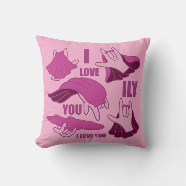 Superhero ILY - ASL Design Kissen (Vorderseite)