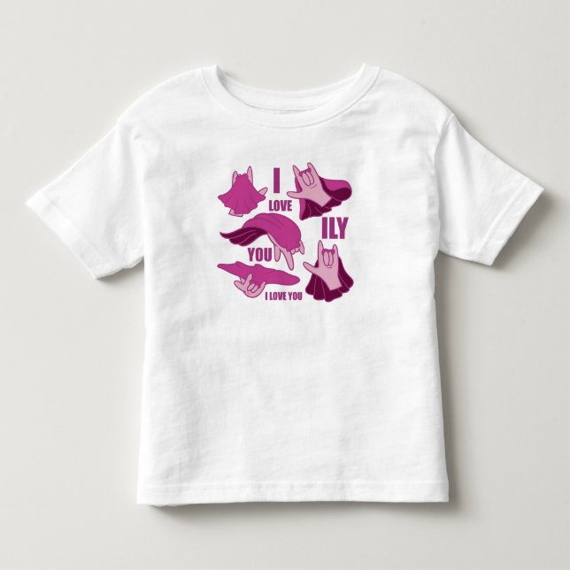 Superhero ILY - ASL Design Kleinkind T-shirt (Vorderseite)