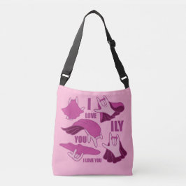 Superhero ILY - ASL Design Tragetaschen Mit Langen Trägern