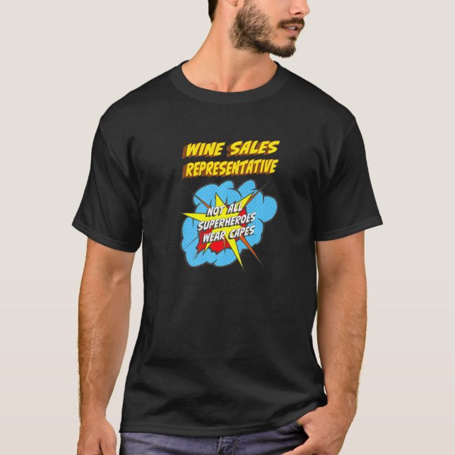 Superhero Job, Vertriebsbeauftragter für Wein T-Shirt (Vorderseite)