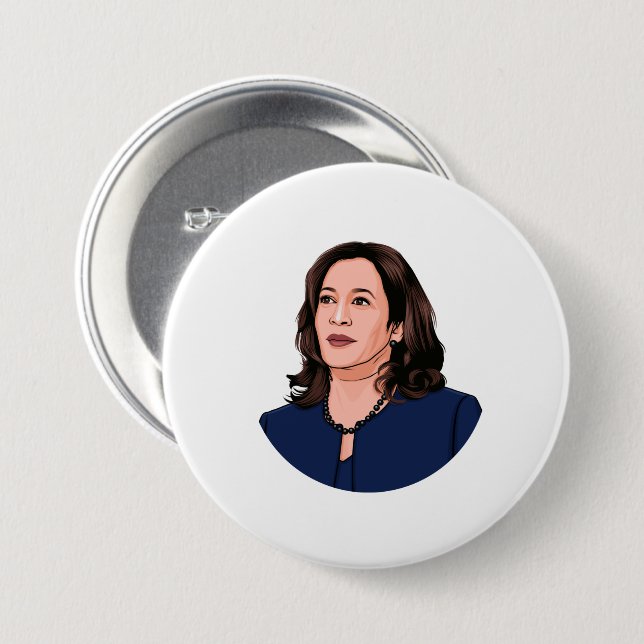 SUPERHERO KAMALA HARRIS BUTTON (Vorne & Hinten)