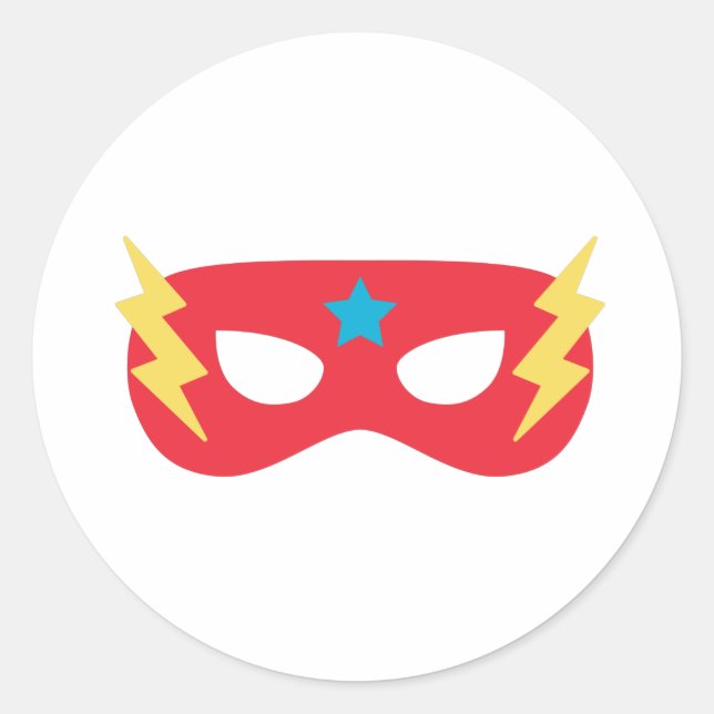 Superhero Mask Runder Aufkleber (Vorderseite)