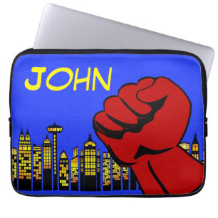 Superhero Notebook-Gehäuse mit individuelle Name Laptopschutzhülle