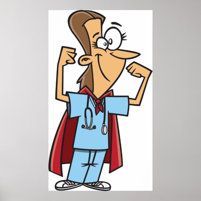 Superhero Nurse Poster (Vorne)