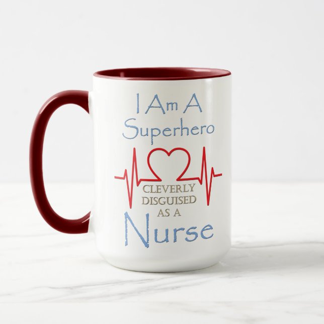 Superhero Nurse Riesenkaffee Tasse (Links)