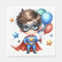 Superhero Paper Napkins | Kids Birthday Party 