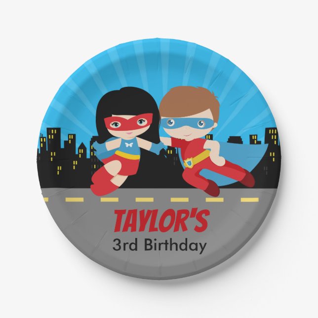 Superhero Paper Teller (Boy Girl Personalisiert) (Vorderseite)