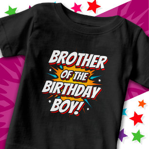 Superhero Party Comic Bruder von Birthday Boy Baby T-shirt
