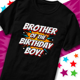 Superhero Party Comic Bruder von Birthday Boy T-Shirt