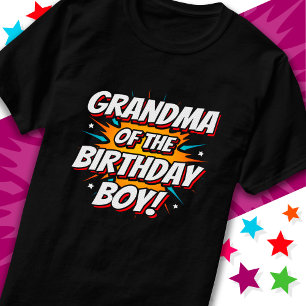 Superhero Party Comic Oma von Birthday Boy T-Shirt