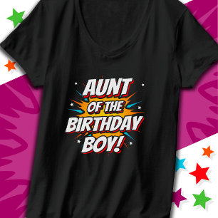 Superhero Party Comic Tante zum Geburtstag Junge T-Shirt