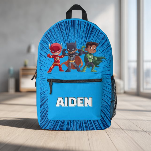 Superhero Personalised Backpack Custom Name Kids Bedruckter Rucksack (Von Creator hochgeladen)
