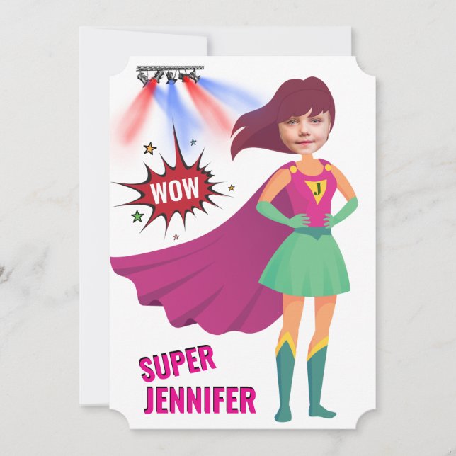 Superhero Phantastisch Geburtstag Phantastisch ein Einladung (Vorderseite)