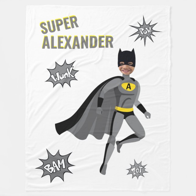 Superhero Phantastisch Unique Boy Fabulous Geburts Fleecedecke (Vorderseite)