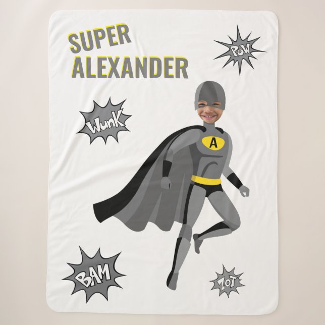 Superhero Phantastisch Unique Boy Fabulous Geburts Sherpadecke (Vorderseite)