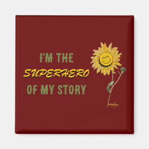 Superhero Red Magnet von Poet Adiela Akoo