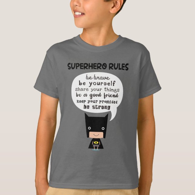Superhero-Regeln T-Shirt (Vorderseite)