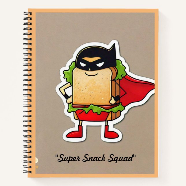"Superhero Snack Joy" Notizbuch (Vorderseite)
