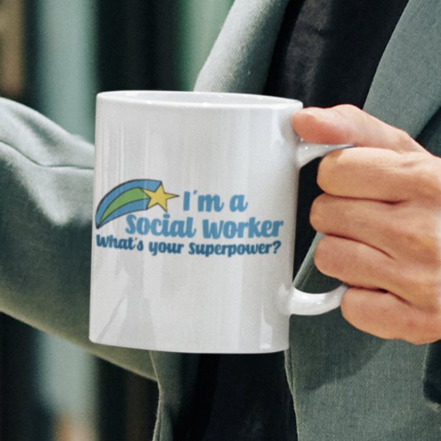 Superhero Social Worker Kaffeetasse (Von Creator hochgeladen)