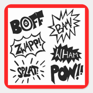 Superhero Sounds Quadratischer Aufkleber
