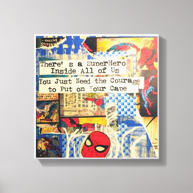 Superhero Stretched Canvas Print Leinwanddruck (Vorderseite)