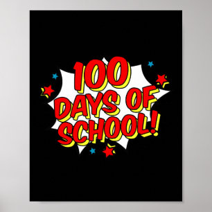 Superhero Style Happy 100. 100 Tage der Schule Poster