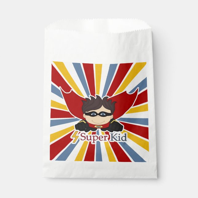 Superhero Super Kid Boy's Themed Party Geschenktütchen (Vorderseite)