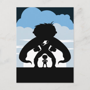 Superhero & Super Villain Postkarte