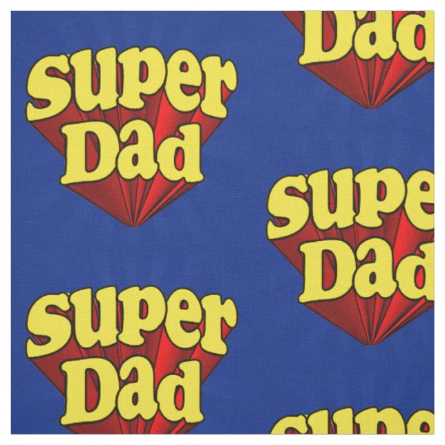 Superhero SuperVater-roter gelber blauer der Stoff (Muster)