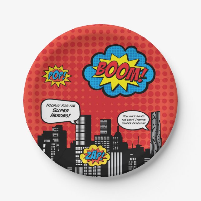 Superhero-Teller Pappteller (Vorderseite)